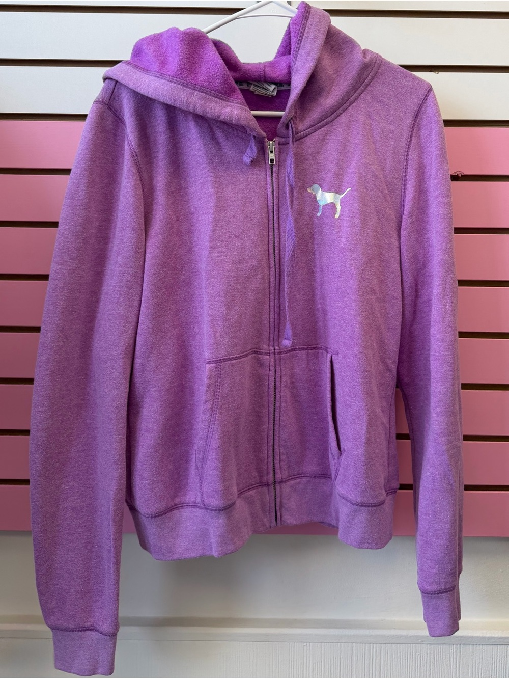 Purple Zip Hoodie - Pink Victoria's Secret PINK Victoria's Secret Logo